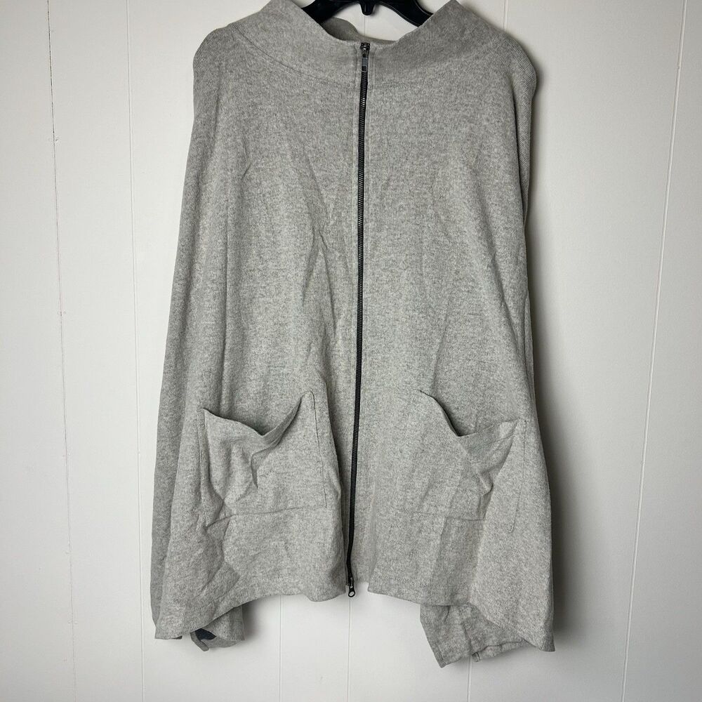 Women’s Bryn Walker Wool Blend Zip Poncho Cape PIP Made USA Italian Fabric